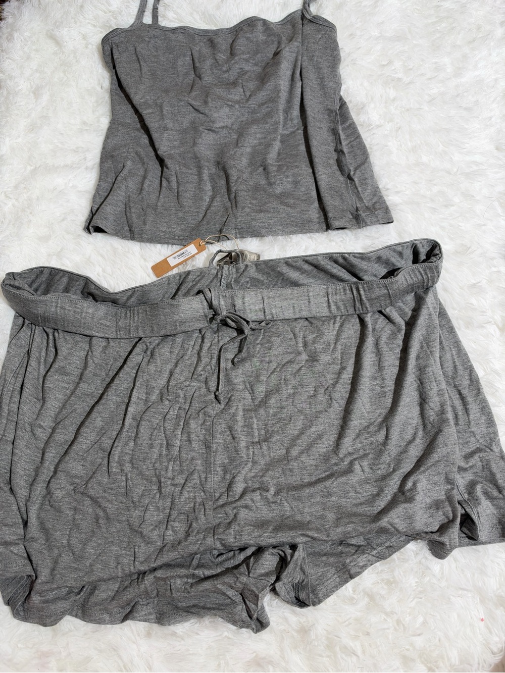NWT SKIMS 3X / 4X Matching Pajamas Set Loungewear Shorts Tank Top Comfortable